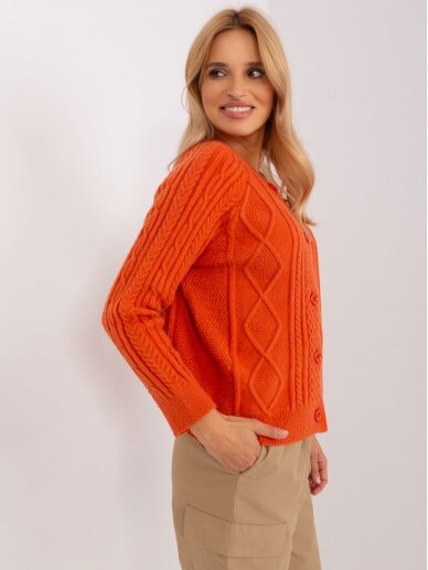 Oranžinės spalvos megztinis MGZ0064 2