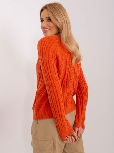 Oranžinės spalvos megztinis MGZ0064 3