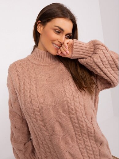 Tamsiai rožinės spalvos megztinis MGZ0073 3
