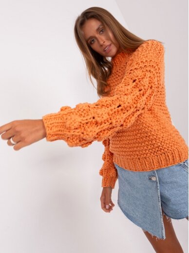 Oranžinės spalvos megztinis MGZ0076 2