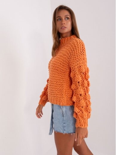 Oranžinės spalvos megztinis MGZ0076 3