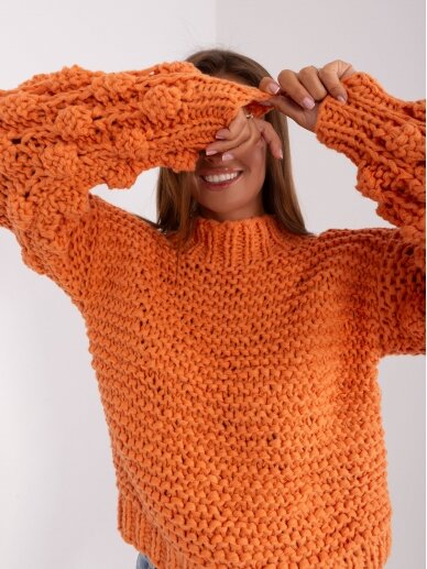 Oranžinės spalvos megztinis MGZ0076 1