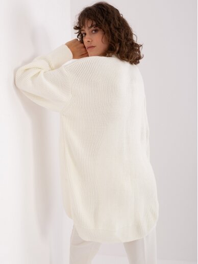 Nebalintos drobės spalvos megztinis MGZ0086 3