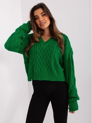 Žalios spalvos megztinis MGZ0092