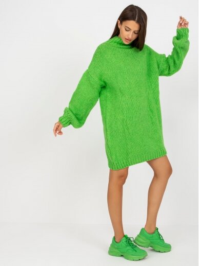 Šviesiai žalios spalvos megztinis MOD2186 2