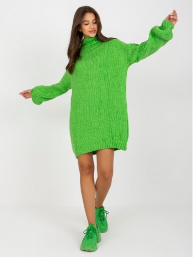 Šviesiai žalios spalvos megztinis MOD2186 4