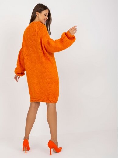 Oranžinės spalvos megztinis MOD2186 5
