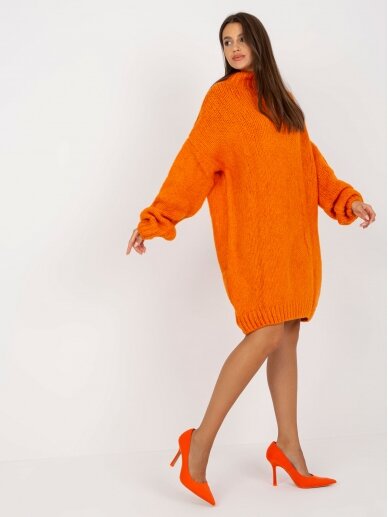 Oranžinės spalvos megztinis MOD2186 1