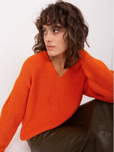 Oranžinės spalvos megztinis MGZ0110 2