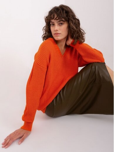 Oranžinės spalvos megztinis MGZ0110 1