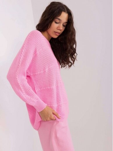 Rožinės spalvos megztinis MGZ0111 2