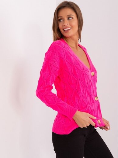 Neoninės rožinės spalvos megztinis MGZ0112 3