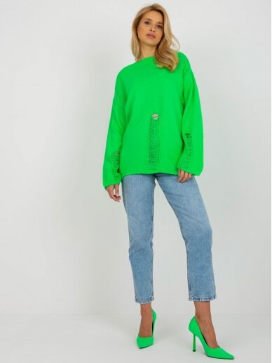 Neoninės žalios spalvos megztinis MGZ0116 4