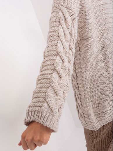 Smėlinės spalvos megztinis MGZ0117 2