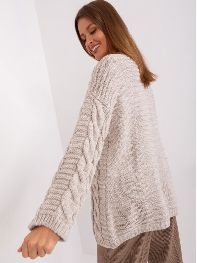 Smėlinės spalvos megztinis MGZ0117 1