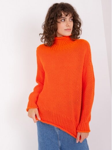 Oranžinės spalvos megztinis MGZ0118 2