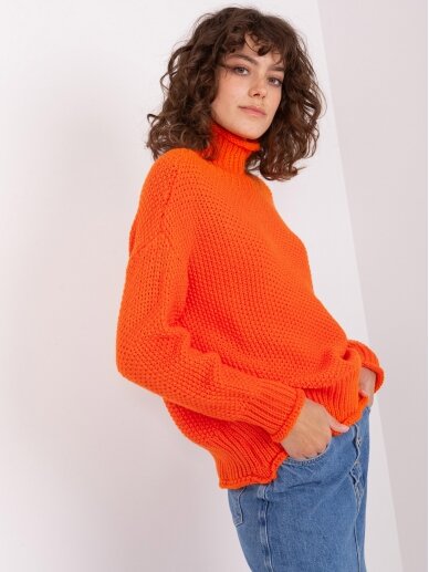 Oranžinės spalvos megztinis MGZ0118 3