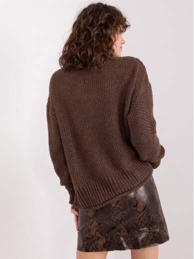 Tamsiai rudos spalvos megztinis MGZ0118 3