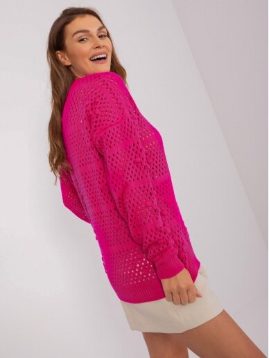 Rožinės spalvos megztinis MOD2299 2