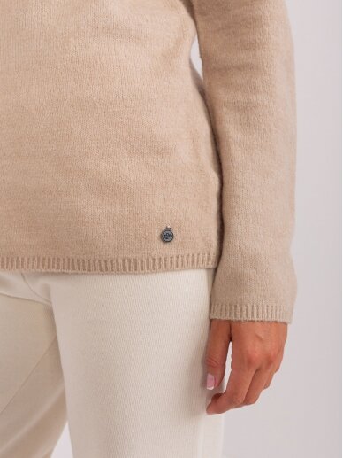Smėlinės spalvos megztinis MOD2424 3