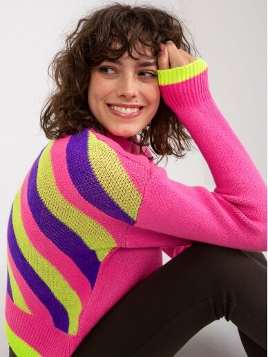 Rožinės spalvos megztinis MGZ0148 1