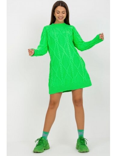 Neoninės žalios spalvos megztinis MOD2010