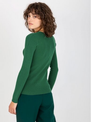 Tamsiai žalios spalvos megztinis MGZ0236 3
