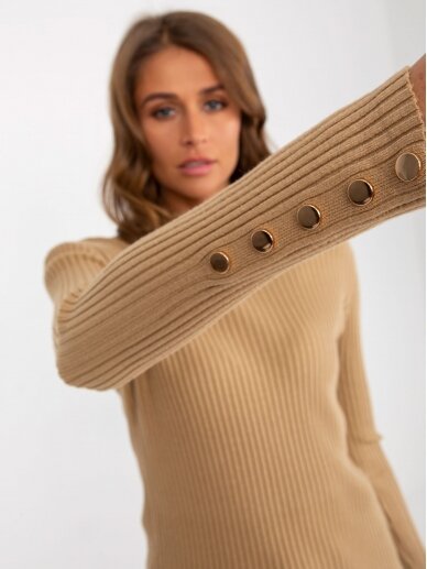 Šviesiai rudos spalvos megztinis MGZ0240 2