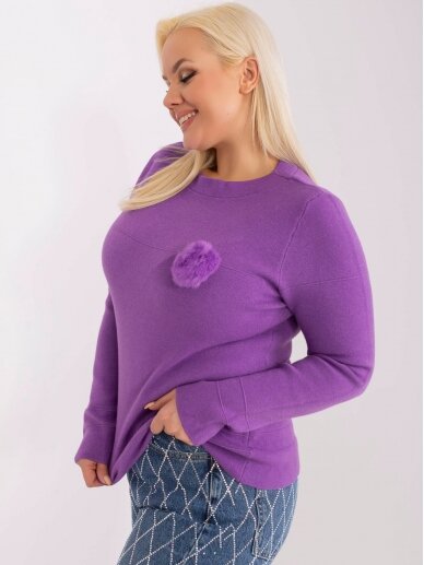 Violetinės spalvos megztinis MGZ0258 1