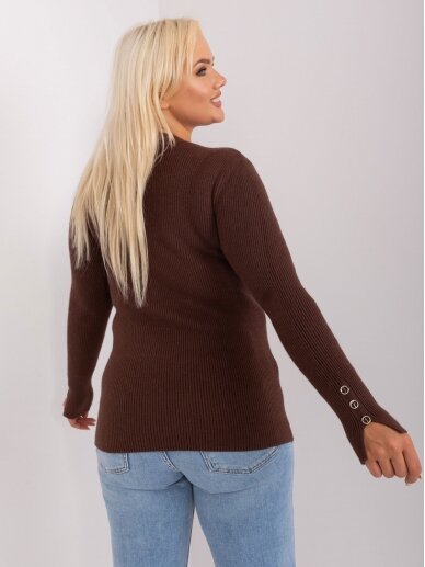 Tamsiai rudos spalvos megztinis MGZ0261 3