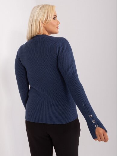 Tamsiai mėlynos spalvos megztinis MGZ0261 3