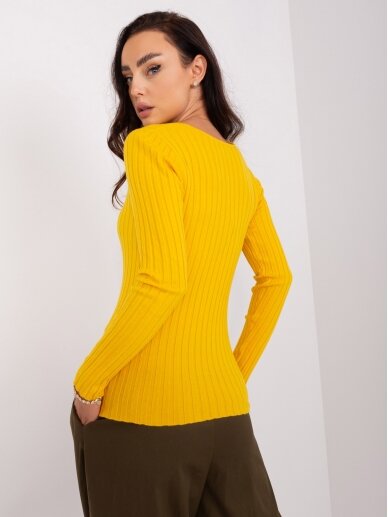 Tamsiai geltonos spalvos megztinis MGZ0251 2