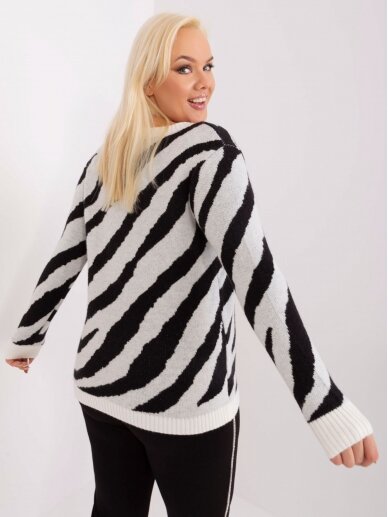 Baltos ir juodos spalvos megztinis MGZ0271 3