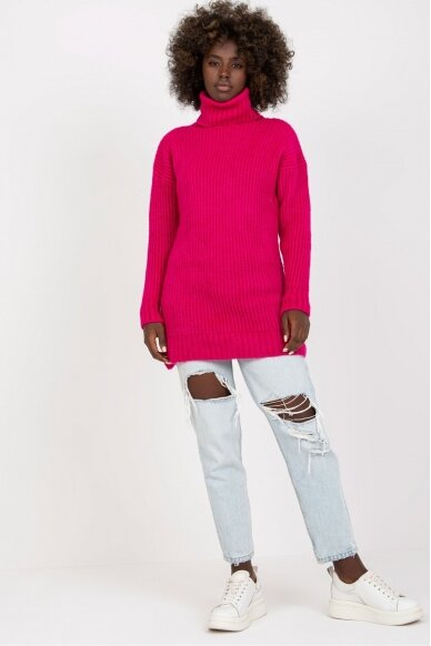 Rožinės spalvos megztinis MOD1581 2