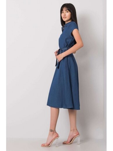 Tamsiai mėlyna džinsinė suknelė MOD1065 1