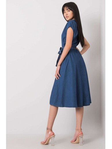 Tamsiai mėlyna džinsinė suknelė MOD1065 2