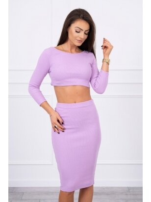 Violetinės spalvos moteriškas kostiumėlis MOD693