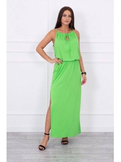 Žalia ilga suknelė MOD024