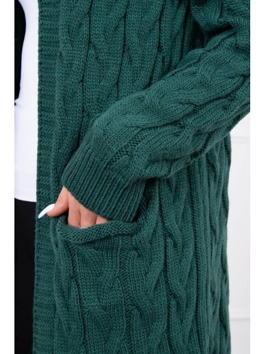 Žalias megztinis kardiganas MOD444 3