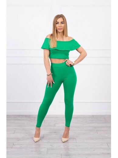 Žalias moteriškas kostiumėlis MOD015