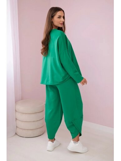 Žalios spalvos moteriškas kostiumėlis KST0015 2